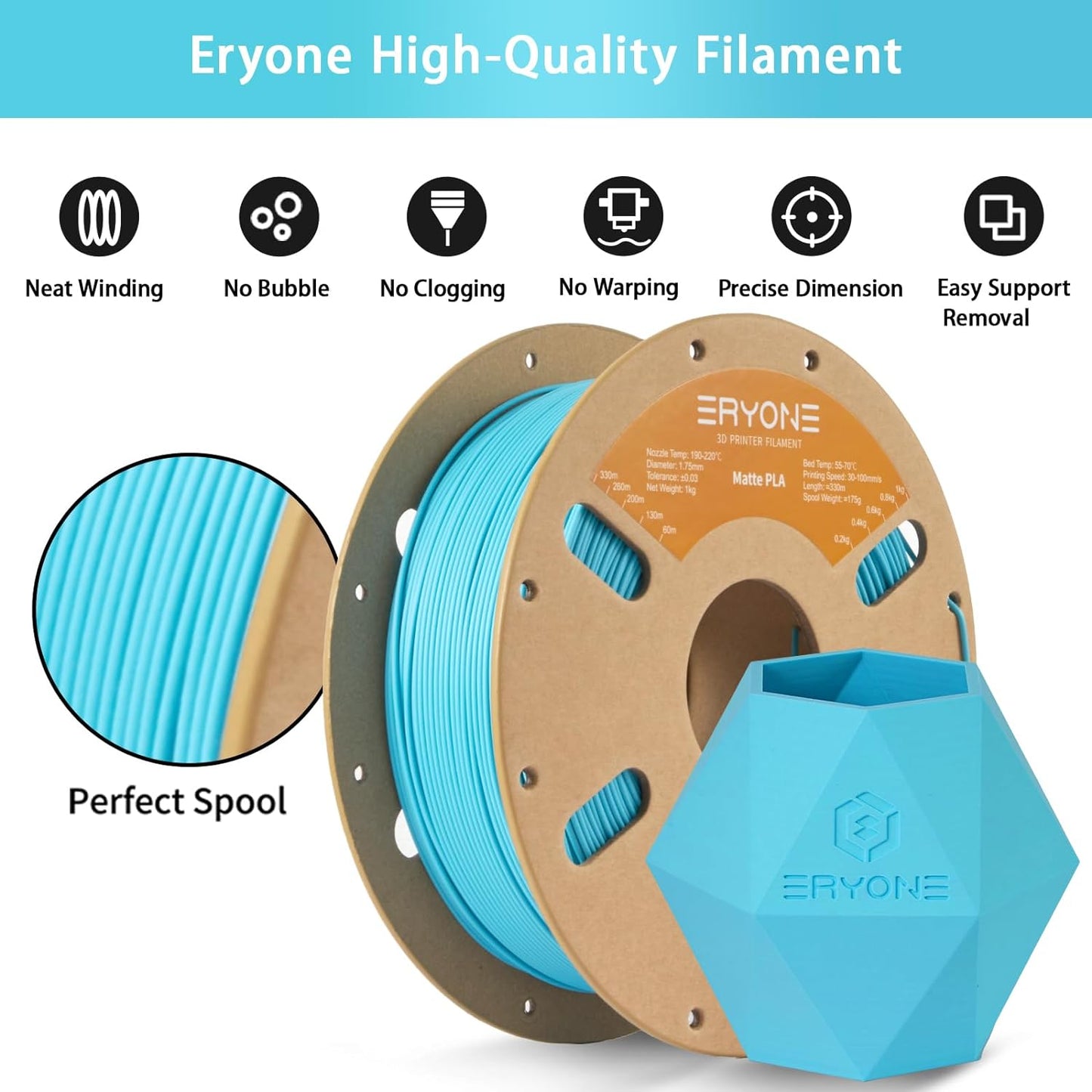 PLA Matte - Aqua Blue