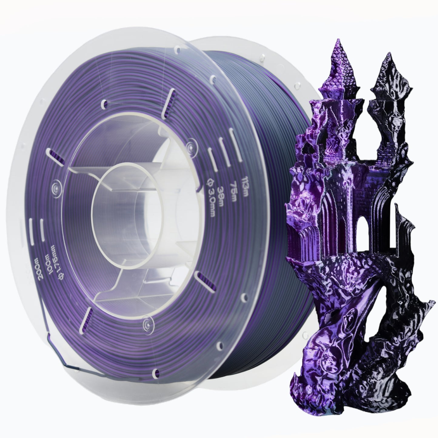 PLA Silk - Black & Purple