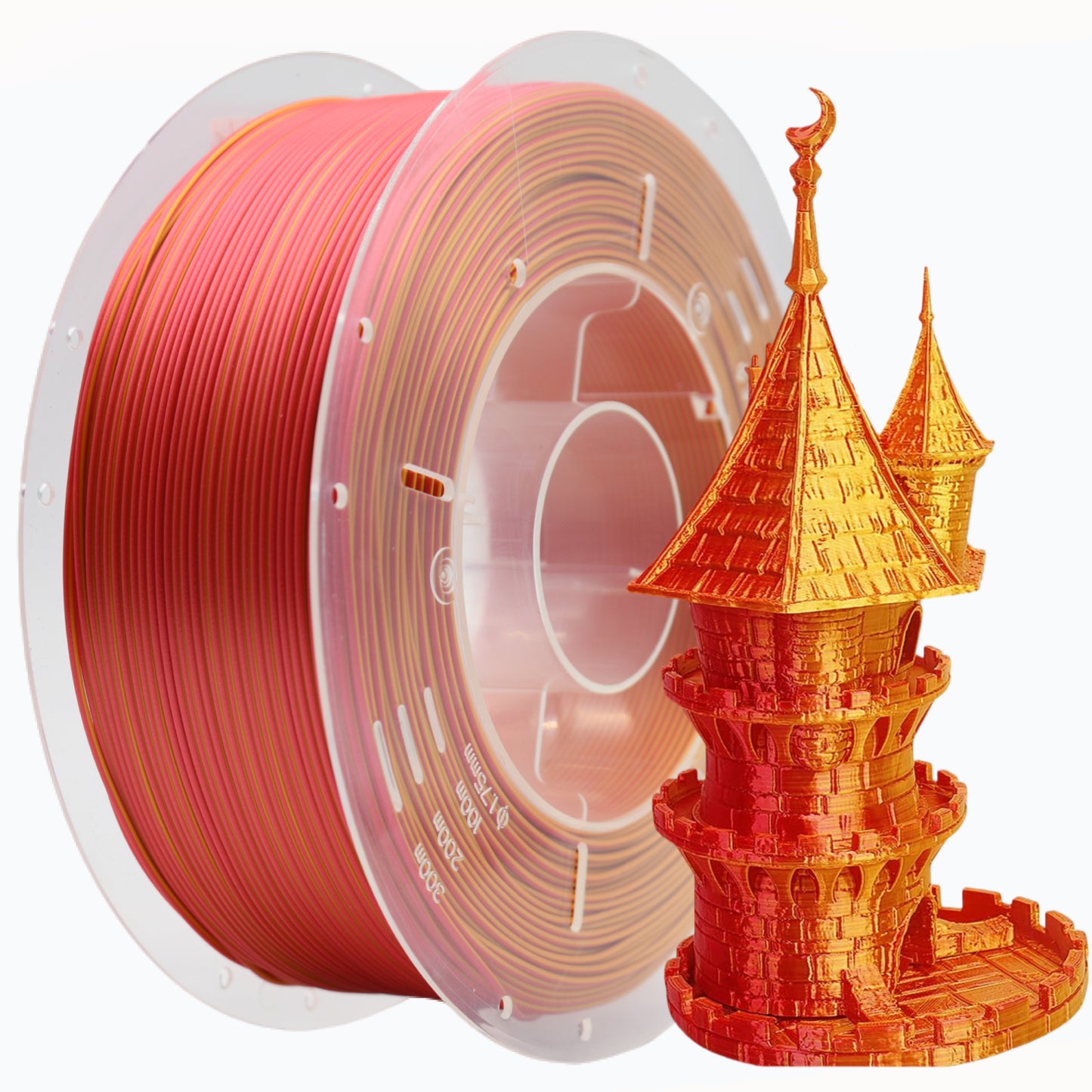 PLA Silk - Gold & Red