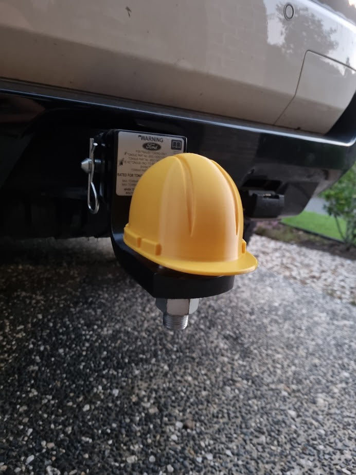 Unique Yellow Safety Helmet Tow Hitch Ball Cover for 50mm Tow Balls