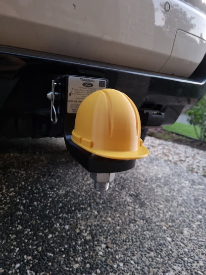 Unique Yellow Safety Helmet Tow Hitch Ball Cover for 50mm Tow Balls